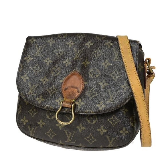 LOUIS VUITTON Saint Cloud GM Shoulder Bag Monogram Leather Brown M51242 63FA770 - Picture 1 of 15